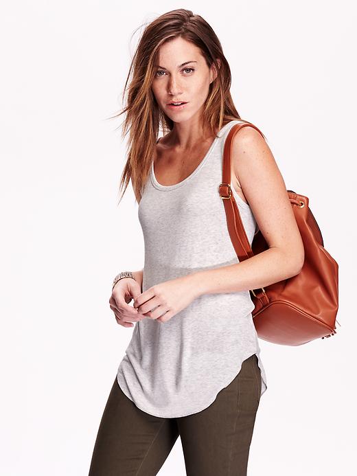 View large product image 1 of 1. Rounded-Hem Tank