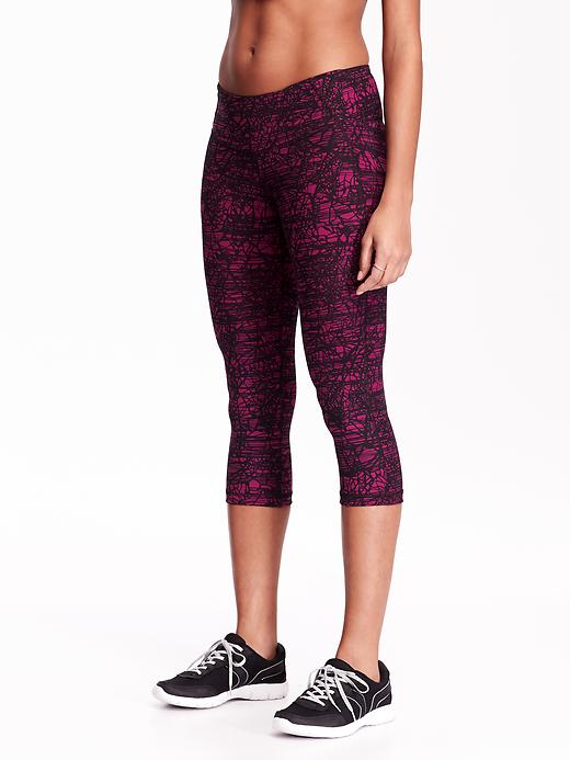 View large product image 1 of 1. Mid-Rise Compression Crops for Women