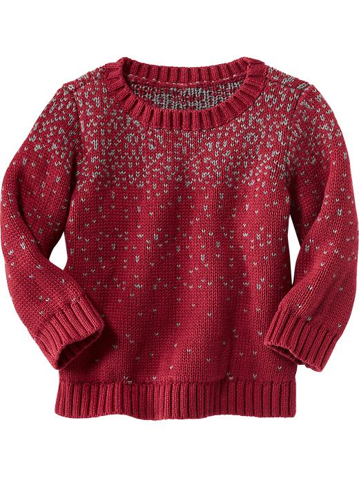 View large product image 1 of 1. Patterned Crew-Neck Sweater for Baby