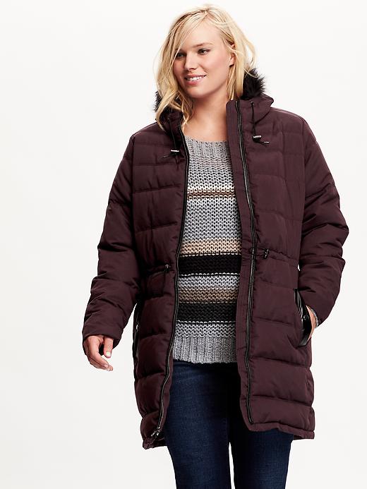 Image number 1 showing, Frost-Free Long Hooded Plus-Size Jacket