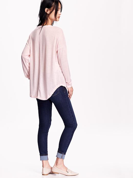 Image number 2 showing, Oversized Rounded-Hem Top for Women
