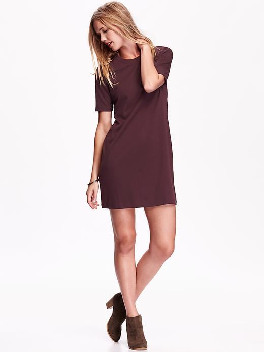 View large product image 1 of 2. Half-Sleeve Ponte-Knit Dress