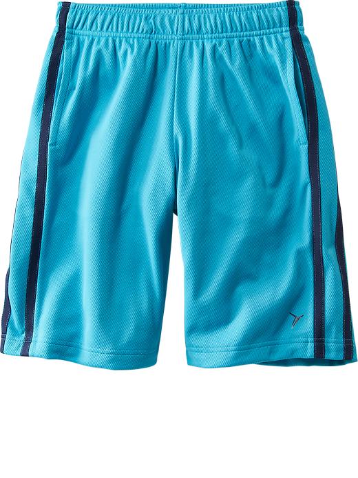 View large product image 1 of 1. Boys Go-Dry Side-Stripe Mesh Shorts