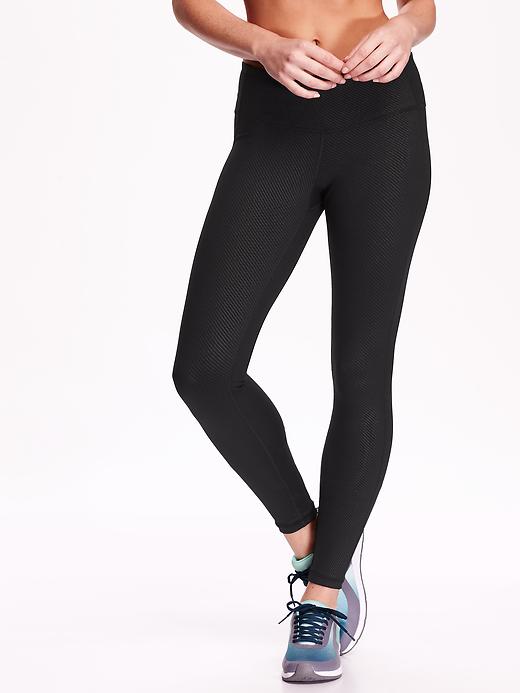 View large product image 1 of 1. Mid-Rise Printed Compression Leggings for Women