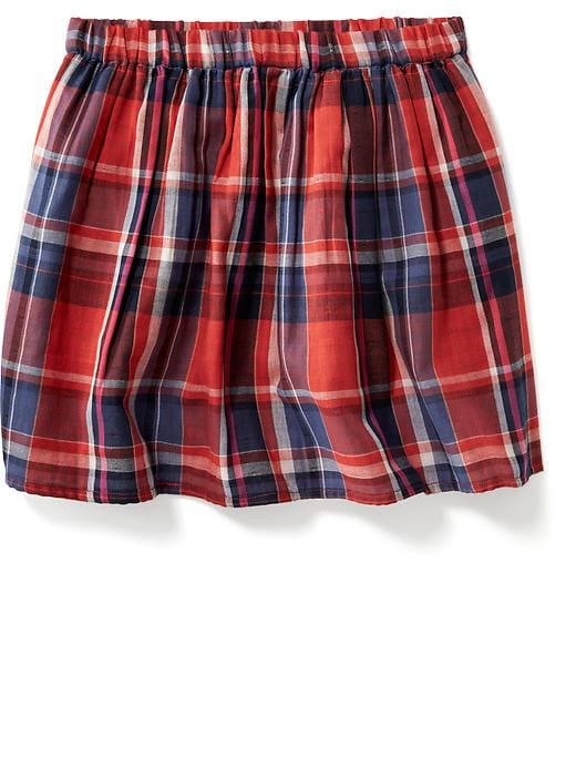 View large product image 1 of 1. Girls Plaid Circle Skirt