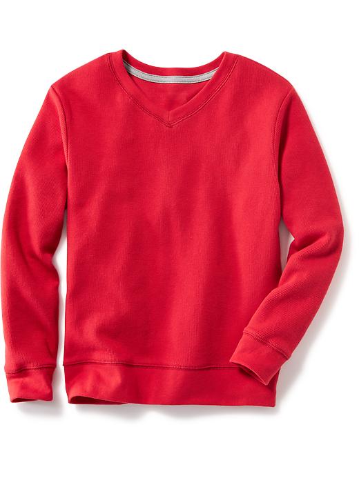 View large product image 1 of 1. V-Neck French-Rib Pullover for Boys