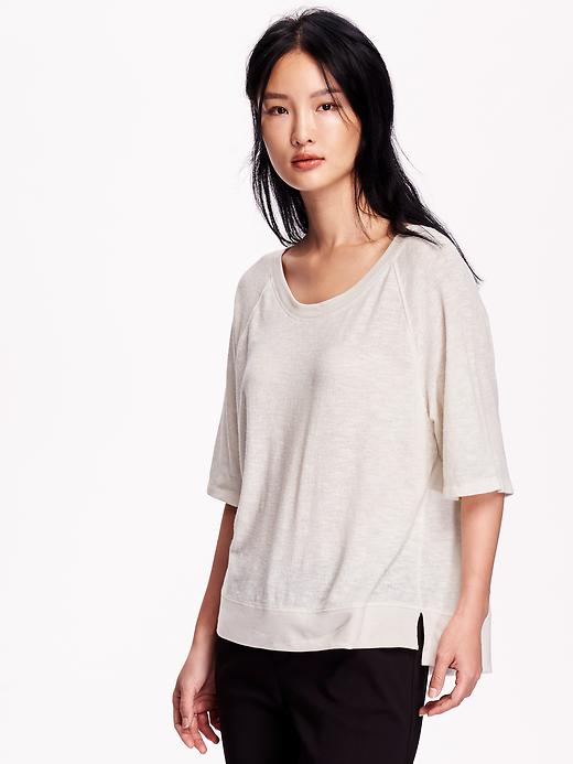 Image number 1 showing, Women's Lightweight Sweater-Knit Top