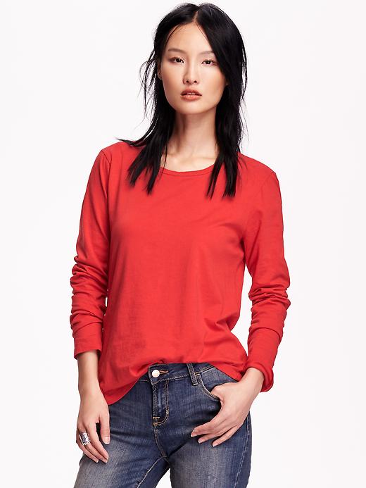 Image number 1 showing, Relaxed Scoop-Neck Tee