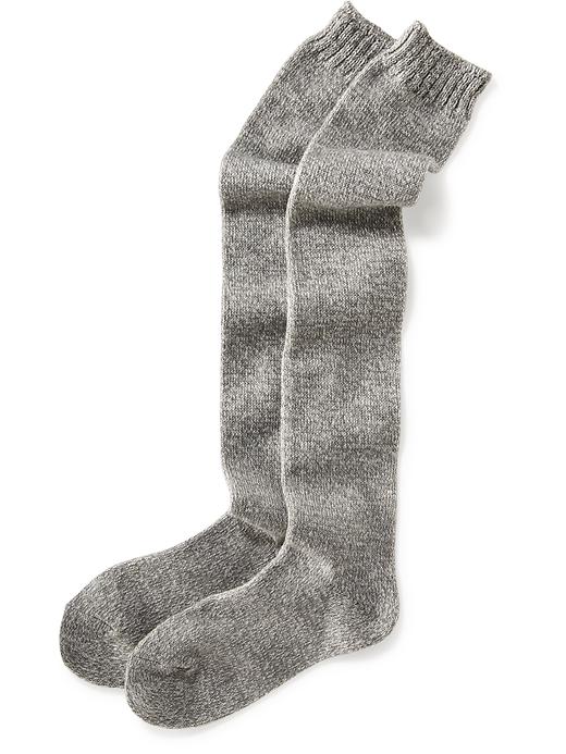 View large product image 1 of 1. Over-the-Knee Marled Boot Socks