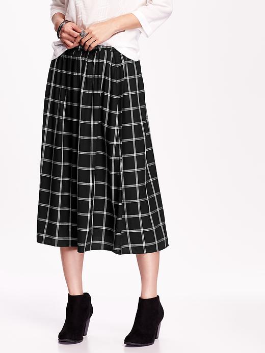 View large product image 1 of 2. Plaid Midi Skirt for Women