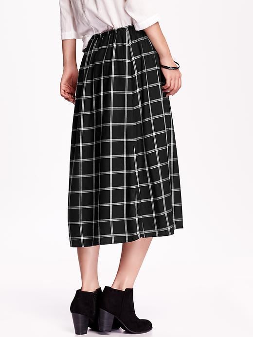 View large product image 2 of 2. Plaid Midi Skirt for Women