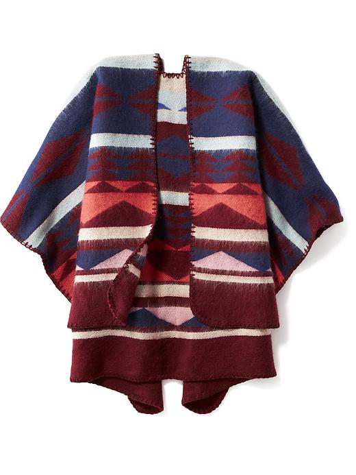 View large product image 1 of 3. Patterned Sweater Cape