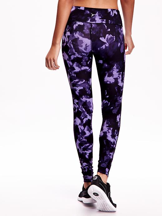 View large product image 2 of 2. Mid-Rise Printed Compression Leggings for Women