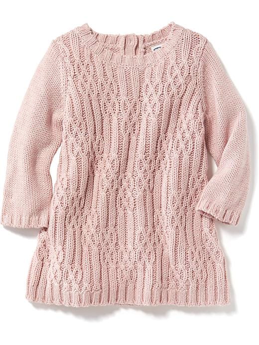 View large product image 1 of 1. Cable-Knit Sweater Dress