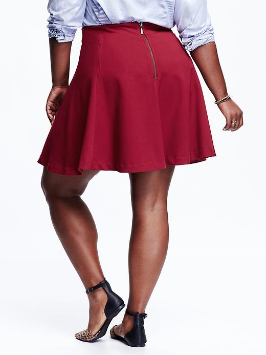 View large product image 2 of 2. Women's Plus Fit & Flare Mini Skirt