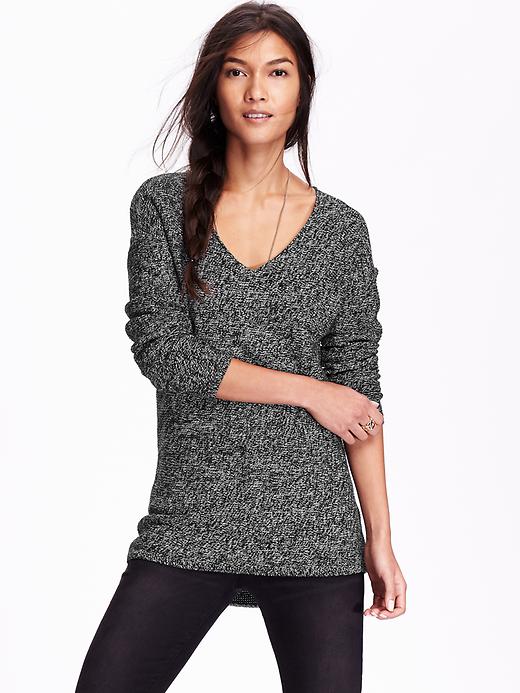 View large product image 1 of 1. Hi-Lo V-Neck Sweater