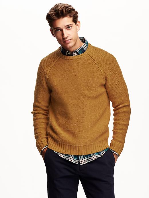 Image number 1 showing, Men's Textured Crew-Neck Sweater