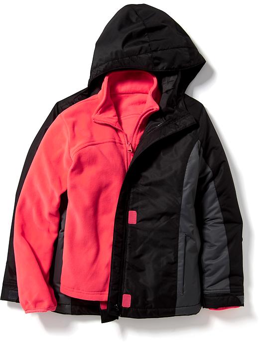 View large product image 2 of 3. Girls 3-in-1 Snow Jacket
