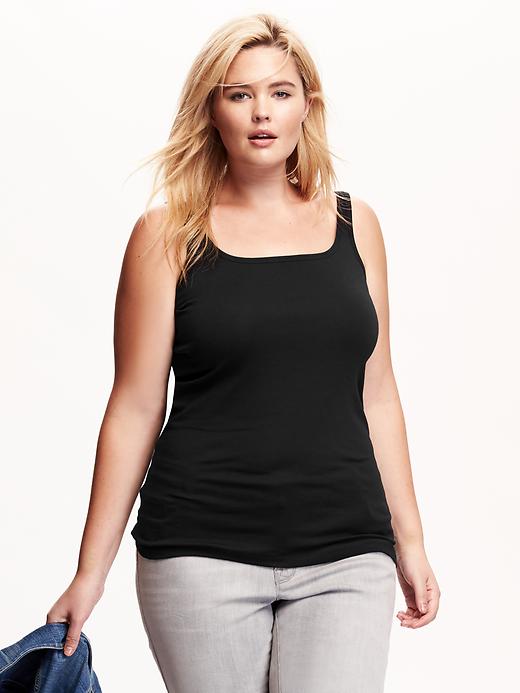 Image number 2 showing, Jersey-Stretch Plus-Size Cami Tank