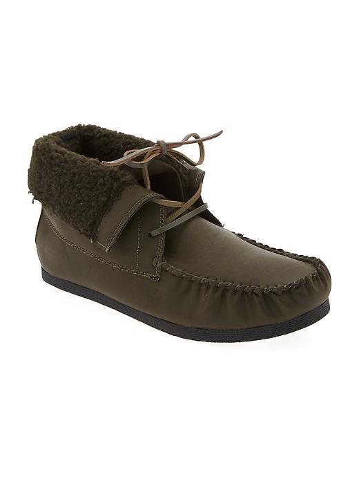 View large product image 1 of 1. Sherpa-Lined Moccasins