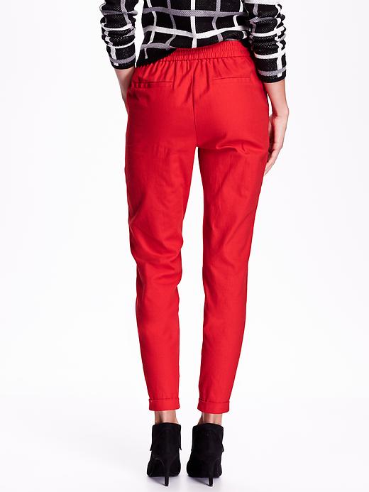 View large product image 2 of 2. Mid-Rise Brushed Twill Trousers