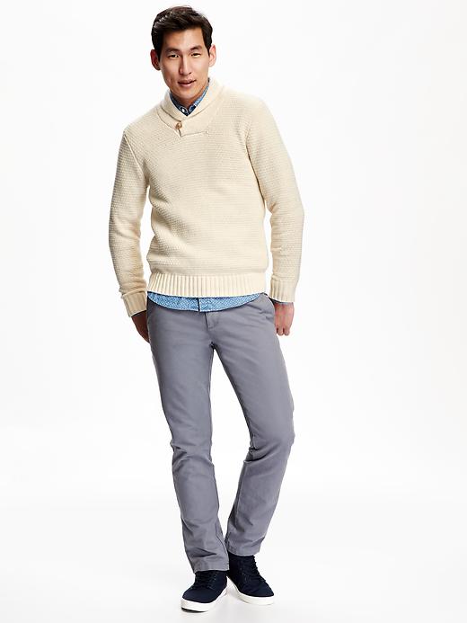 Image number 2 showing, Men's Shawl-Collar Pullover Sweater