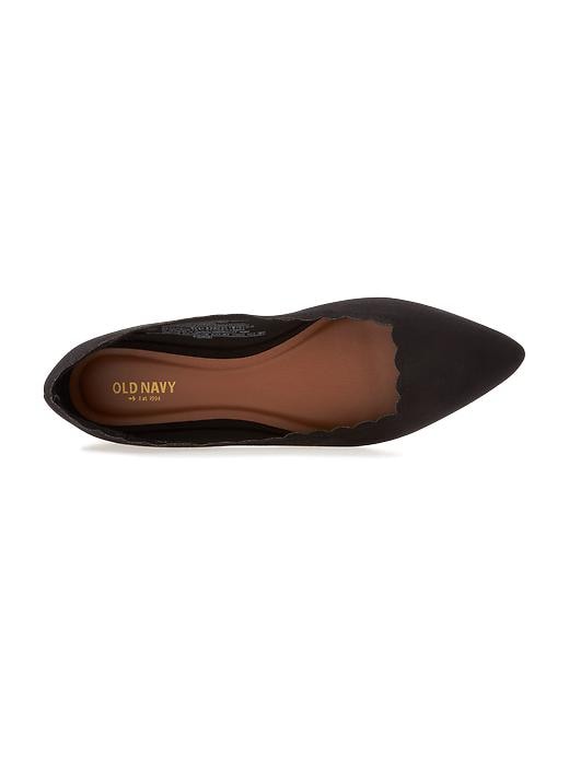 Image number 4 showing, Scalloped Pointy Ballet Flats for Women