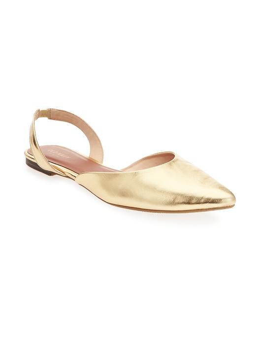 View large product image 1 of 1. Pointy Sling-Back Flats for Women