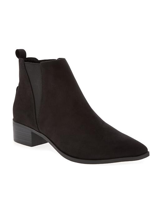 View large product image 1 of 1. Sueded Pointed-Toe Ankle Boots