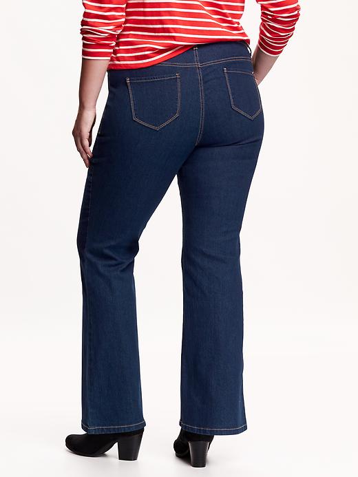 View large product image 2 of 2. Women's Plus Dark-Wash Boot-Cut Jeans