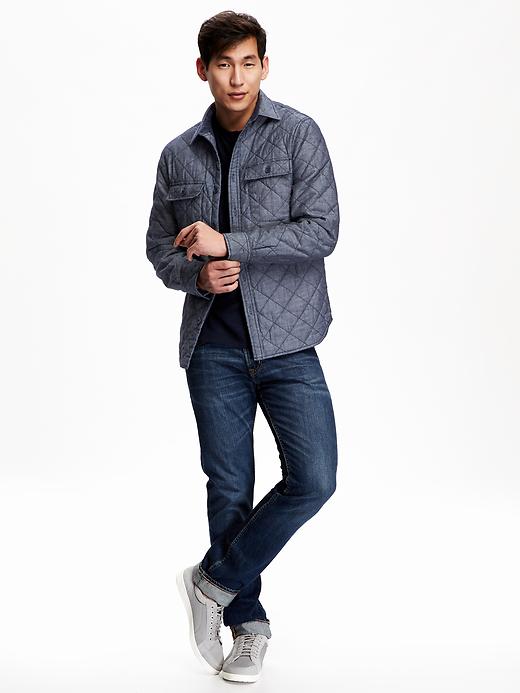 Image number 2 showing, Men's Quilted Chambray Jacket