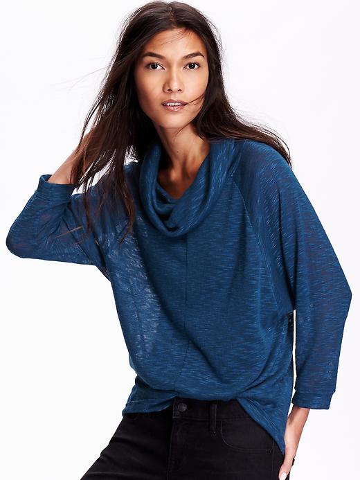 View large product image 1 of 1. Funnel-Neck Sweater-Knit Top for Women