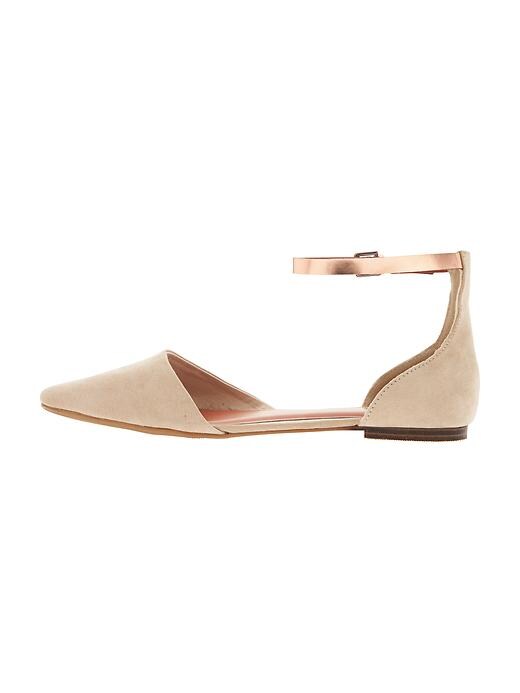 Image number 2 showing, Pointy Ankle-Strap D'Orsay Flats for Women