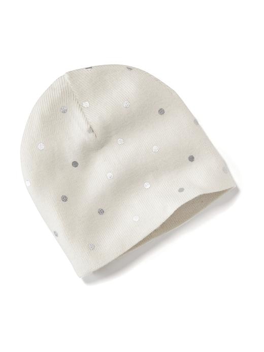 View large product image 1 of 1. Metallic-Dot Knit Beanies