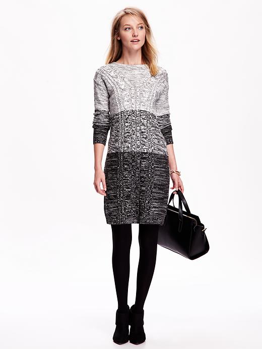 Image number 1 showing, Women's Marbled Cable-Knit Dress
