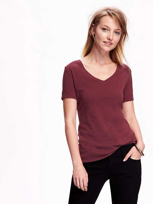 Image number 1 showing, Relaxed V-Neck Tee
