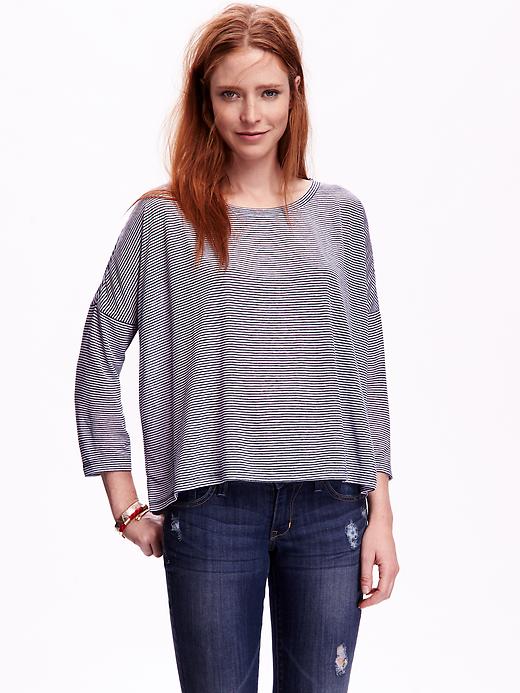 View large product image 1 of 1. Long Sleeve Oversized Tee for Women