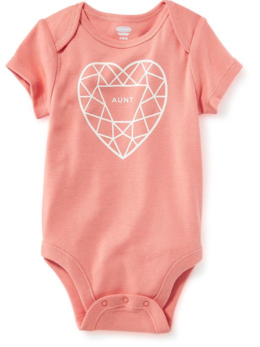 View large product image 1 of 1. Envelope-Neck Graphic Bodysuit for Baby