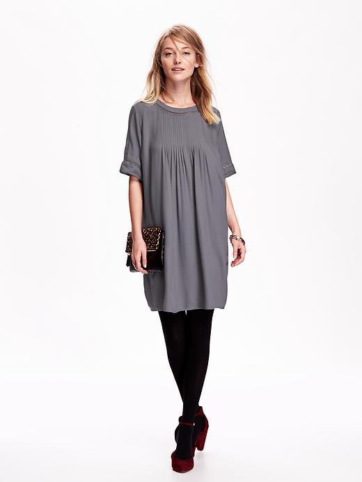 Image number 1 showing, Women's Pintucked Shift Dress