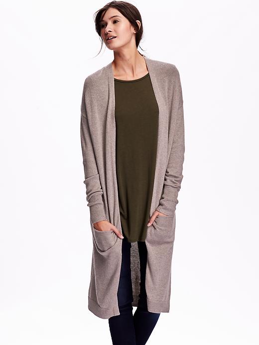 Image number 1 showing, Women's Long Open-Front Cardigan