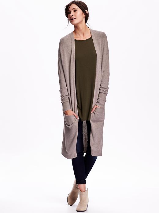 Image number 3 showing, Women's Long Open-Front Cardigan
