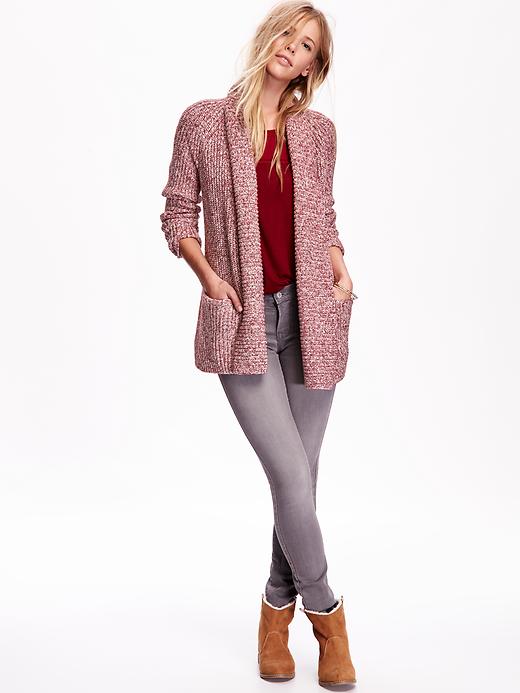 Image number 3 showing, Marled Open-Front Cardigan