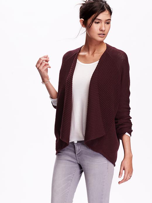 Image number 1 showing, Women's Open-Front Cocoon Cardigan