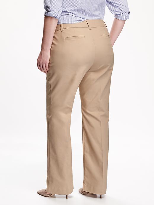 View large product image 2 of 3. Smooth & Slim Plus-Size Wide-Leg Pants