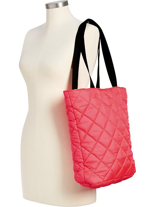 View large product image 2 of 2. Quilted Zip-Top Tote for Women
