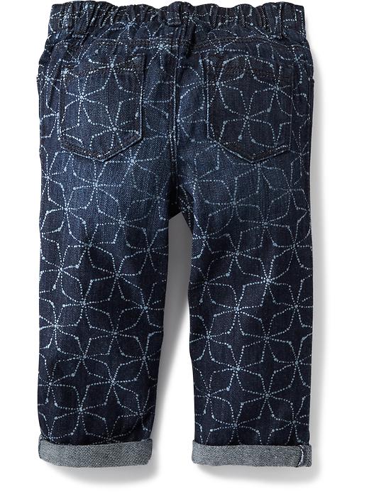 View large product image 2 of 2. Printed Boyfriend Cuffed Jeans