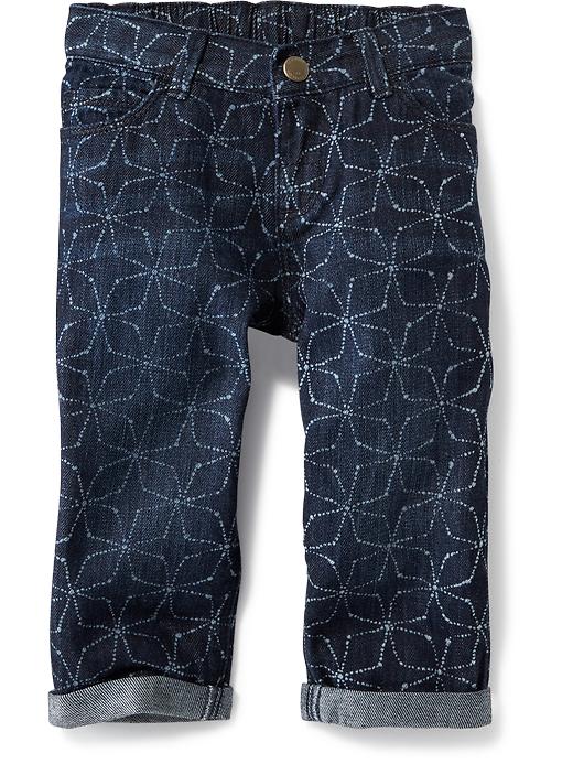 View large product image 1 of 2. Printed Boyfriend Cuffed Jeans