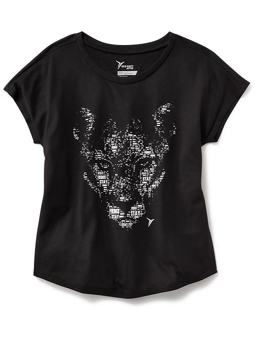 View large product image 1 of 1. Go-Dry Cool Dolman Sleeve Tee for Girls