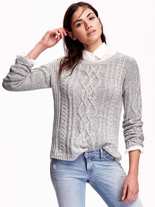 View large product image 1 of 1. Women's Cable-Knit Sweater