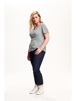 Image number 3 showing, V-Neck Fitted Plus-Size Tee